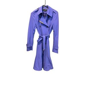 💜 𝐄𝐒𝐂𝐀𝐃𝐀 Periwinkle Belted Trench Coat Luxe Stretch